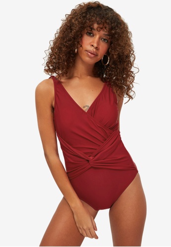 Trendyol red Wrap Detail Swimsuit FC1C1US3FADE5AGS_1