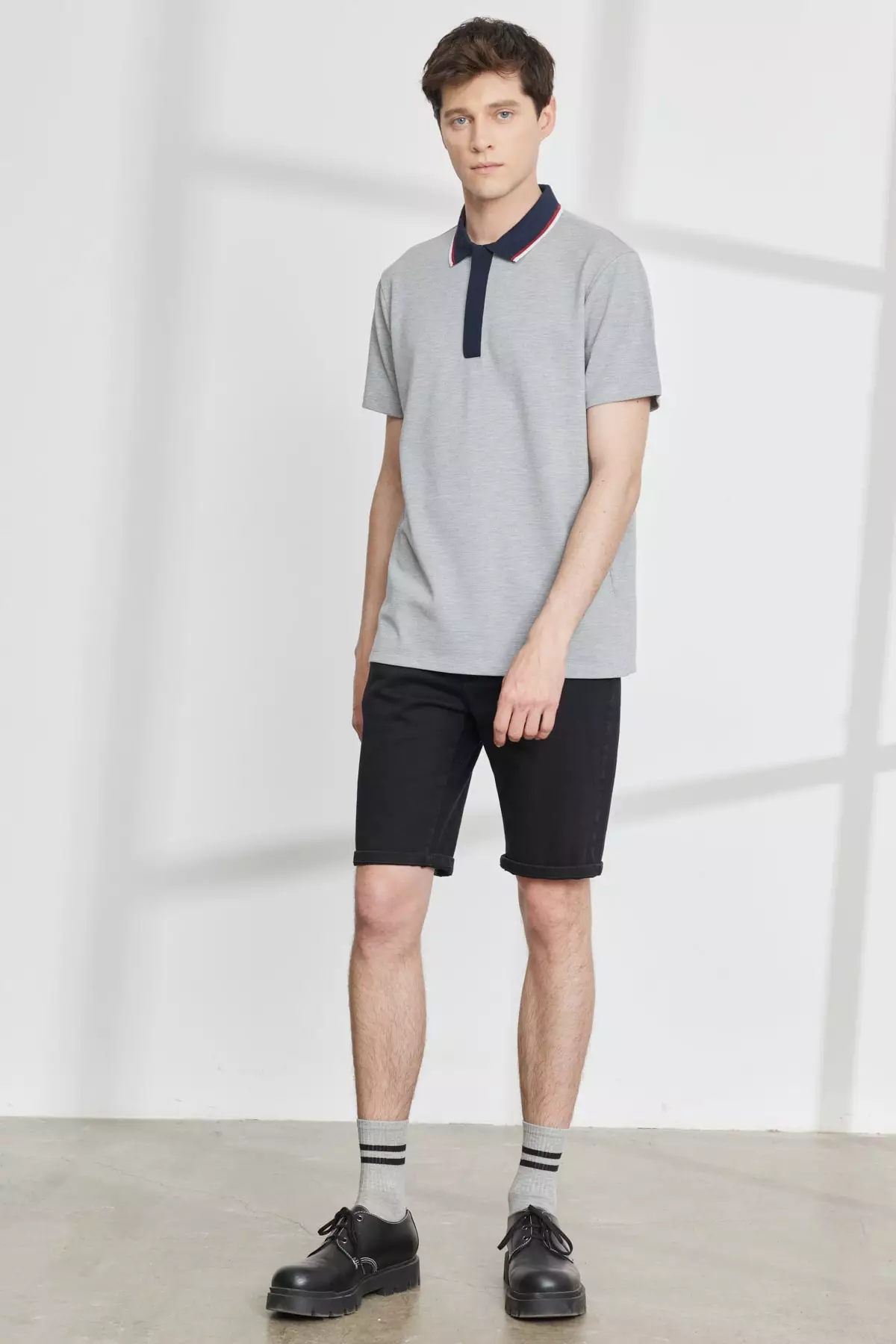 Slim Fit Polo Neck Shirt