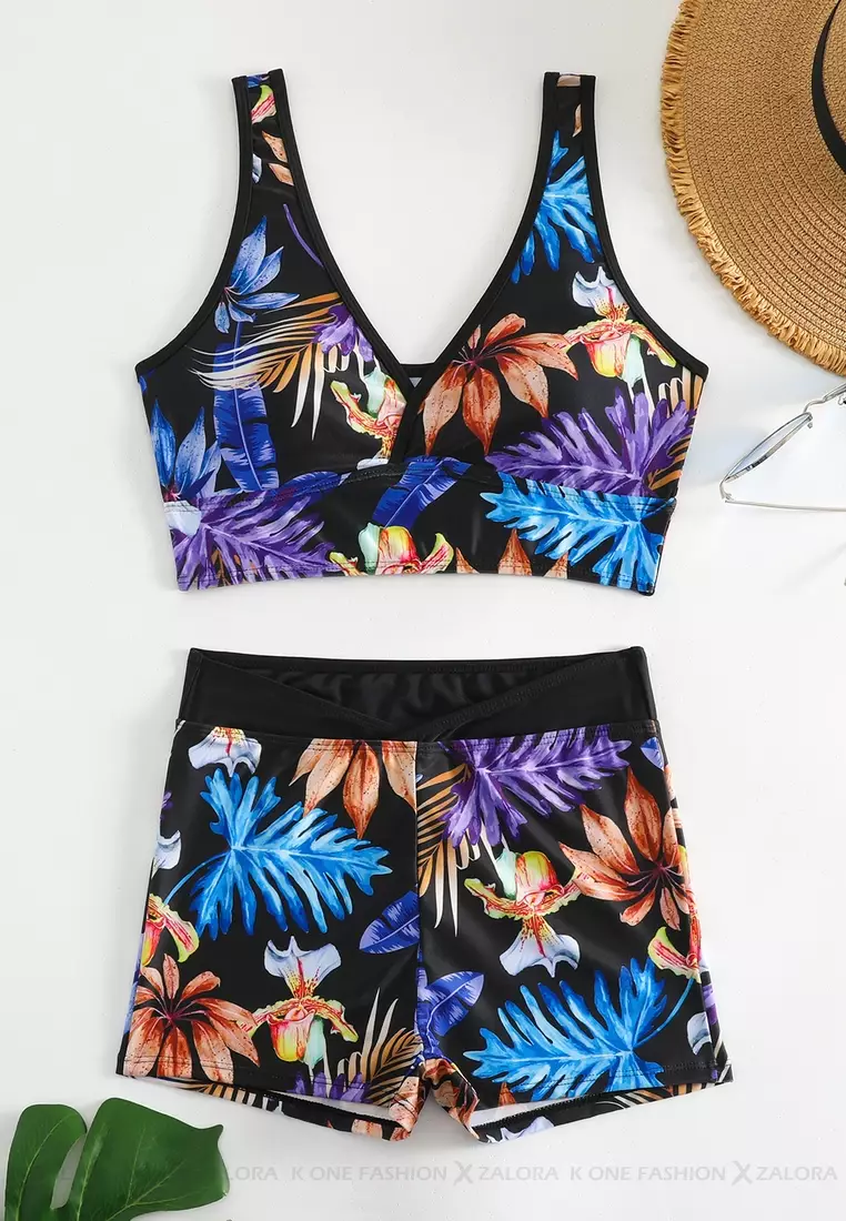 (2pcs)Sexy Printed Bikini Swimsuit