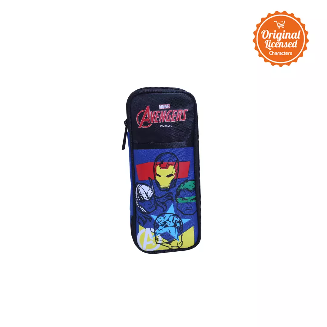 Tempat Pensil Avengers Original – Pencil Case Avengers Biru 22x9 cm | Kotak Pensil Anak Marvel