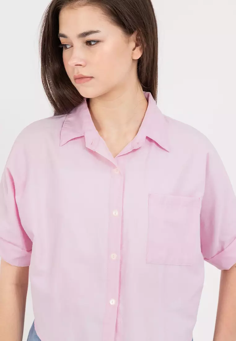 Cassandra Crop Polo Top