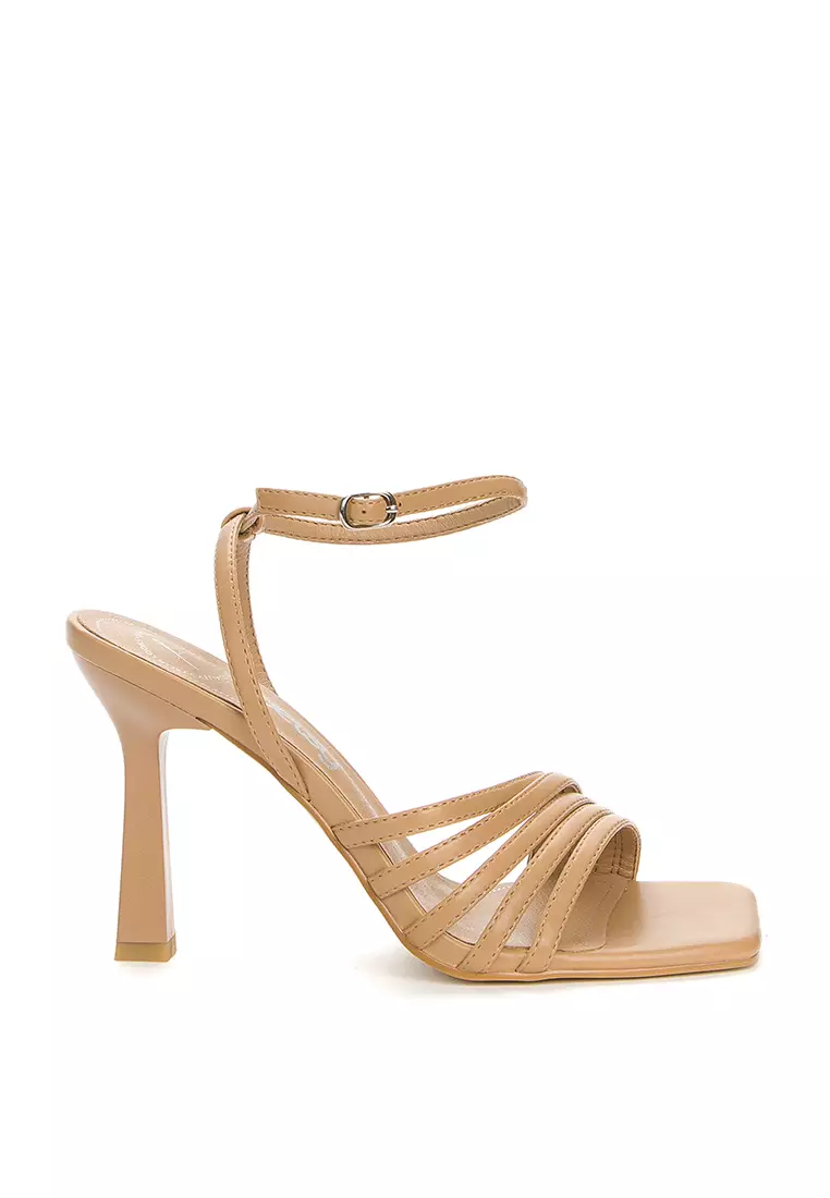 Gold one outlet strap heels
