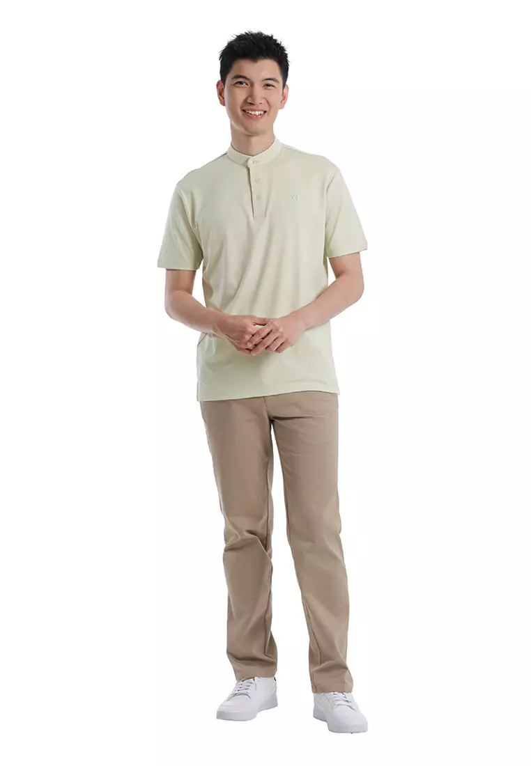 Byford Mandarin Polo Shirt Short Sleeve - 3626001A-40LightGreen