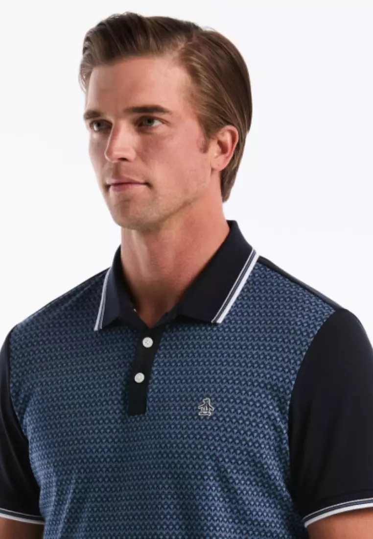 Ditsy Floral Print Interlock Polo