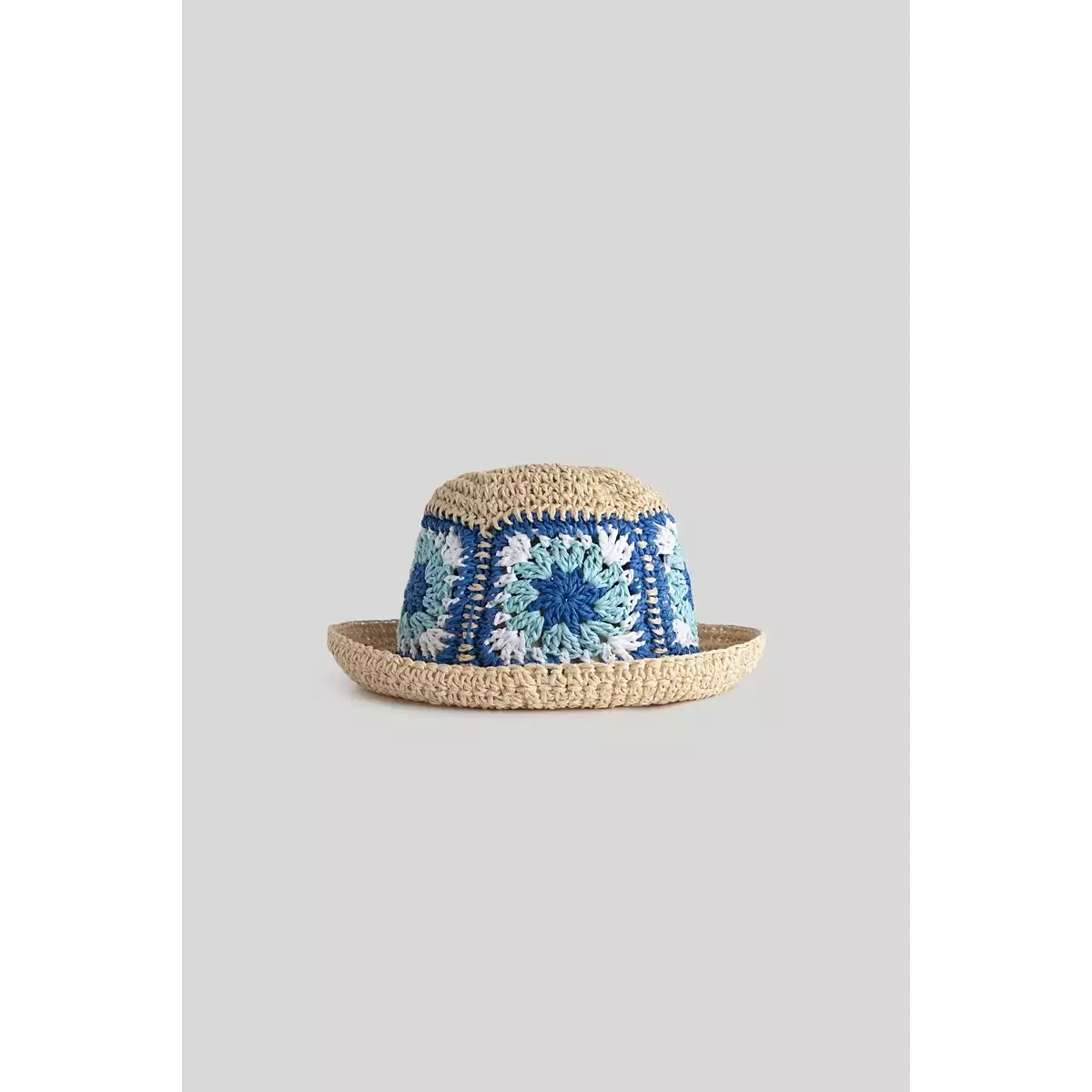 Mothercare Crochet Straw Hat - Topi Anak Perempuan (Biru)