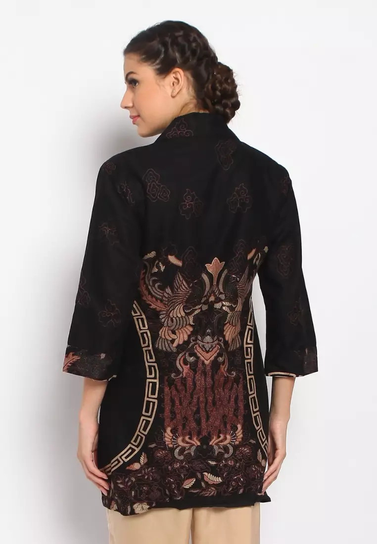Tunik Batik Premium Black Mega