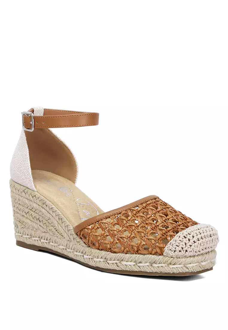 Sepatu Espadrilles Hak Wedge Tan