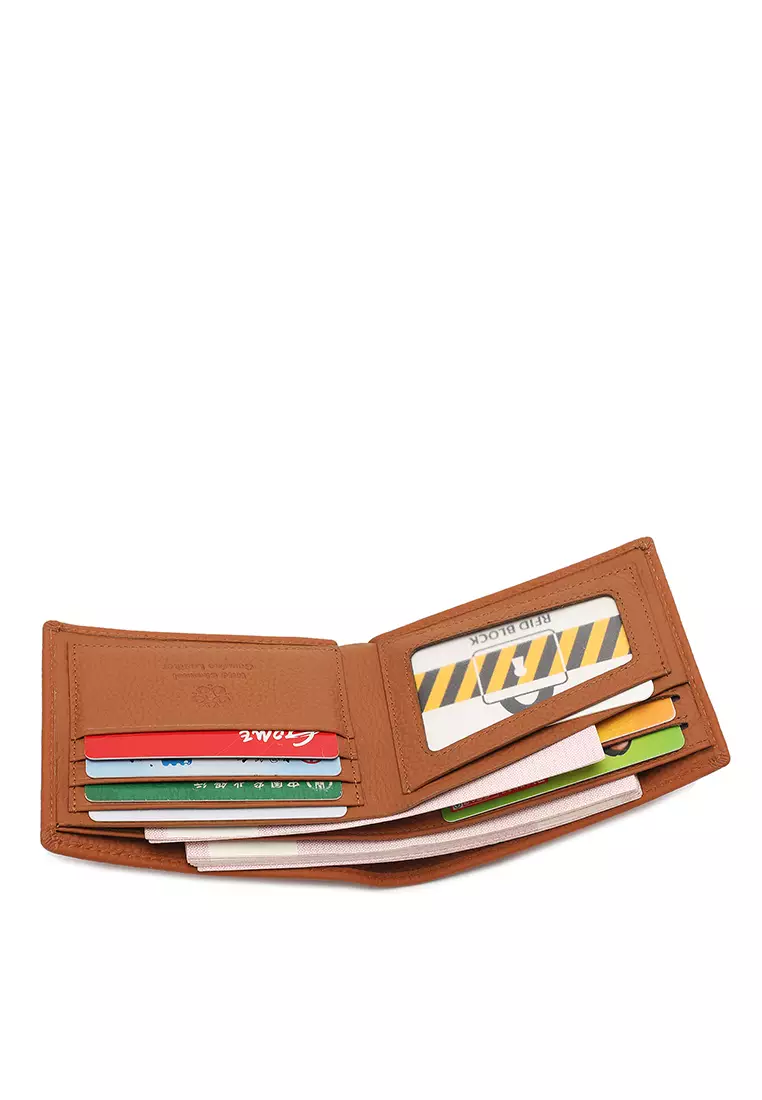 Men's Genuine Leather RFID Blocking Bi Fold Wallet