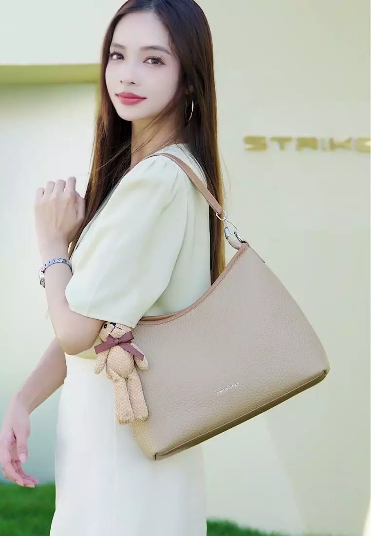 Women's Top Handle Bag / Sling Bag / Crossbody Bag / Shoulder Bag (Tas Tangan Wanita / Tas Selempang Wanita / Tas Bahu Wanita) - Cokelat