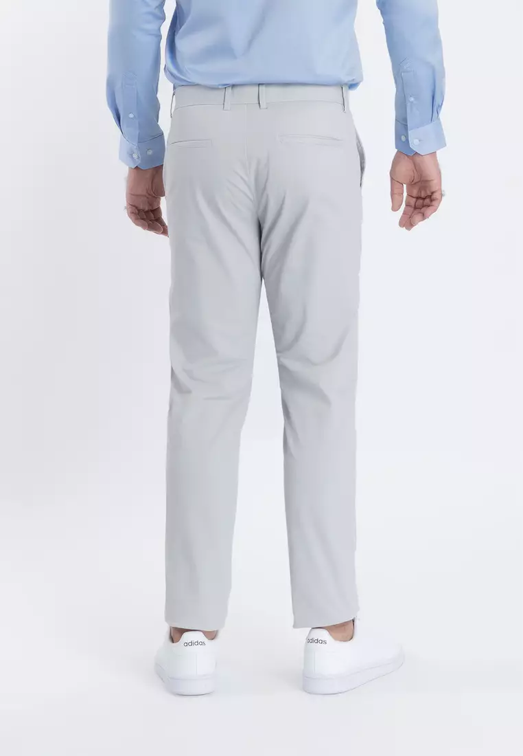 Slim Fit Chino Pants With Pocket Trim