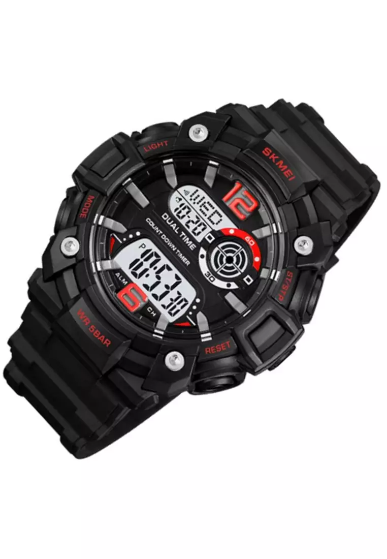 Jam Tangan Digital Pria Waterproof Many Function Strap Tali Material PU Silicone DV01 ORIGINAL