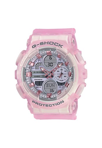 Casio pink Jam Tangan Wanita Casio G-Shock Neo Punk GMA-S140NP-4ADR Ladies Digital Analog Dial Pink Clear Resin Strap A4D2CACAA72D0DGS_1