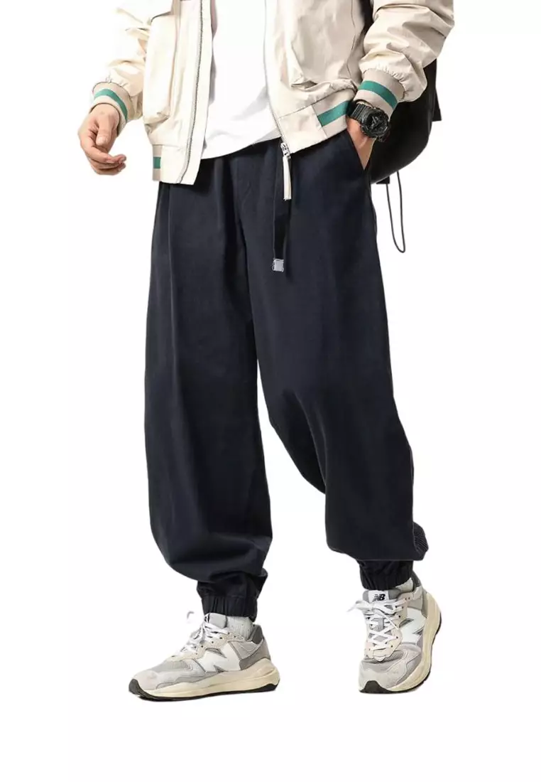 Men's comfort relaxed pleated cuffed fit khaki new arrivals stretch pants d5