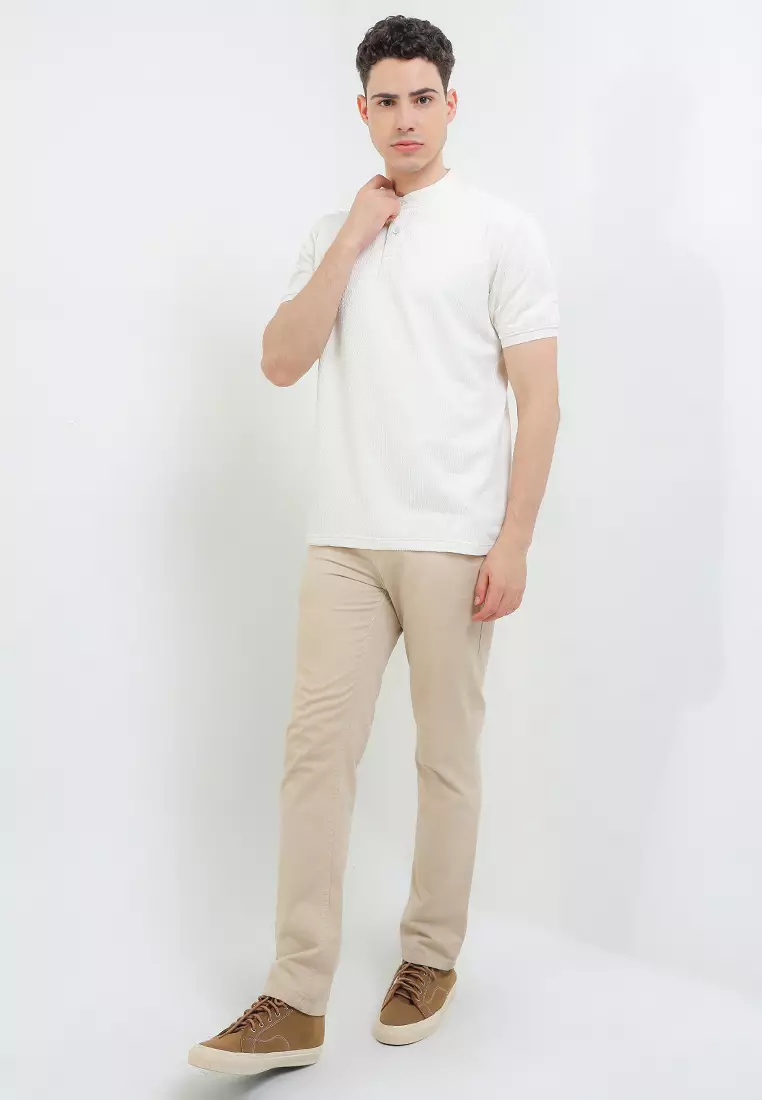 Kaos Henley Tekstur - Elio T-Shirts