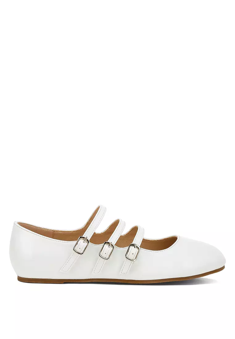 Discount on Rag & CO.  shoes - SKU: Triple Strap Mary Jane Sandals in Black