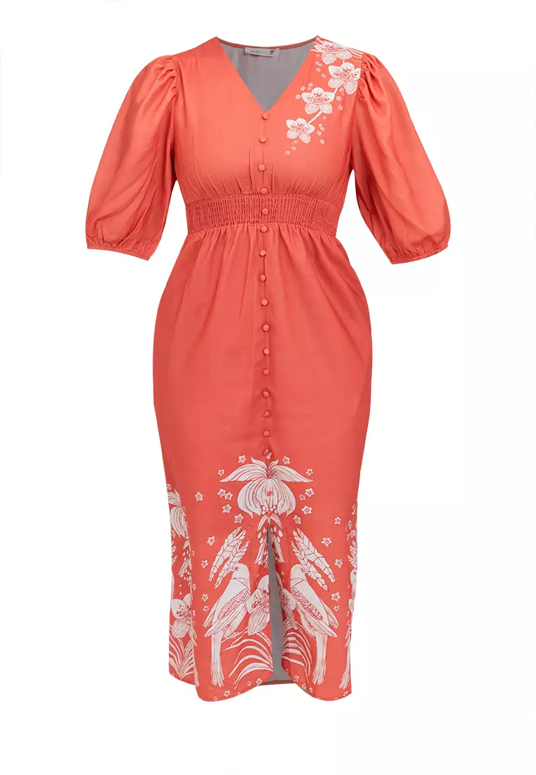 DAKSHA Smocking Wasit Filipiniana Dress