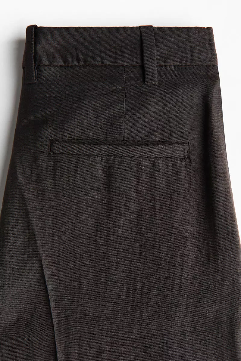 Tailored linen-blend culottes