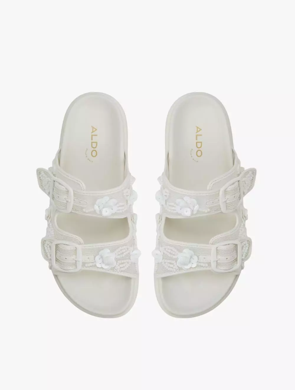 ALDO Devanassi Women's Footbed Sandals - White/Bone