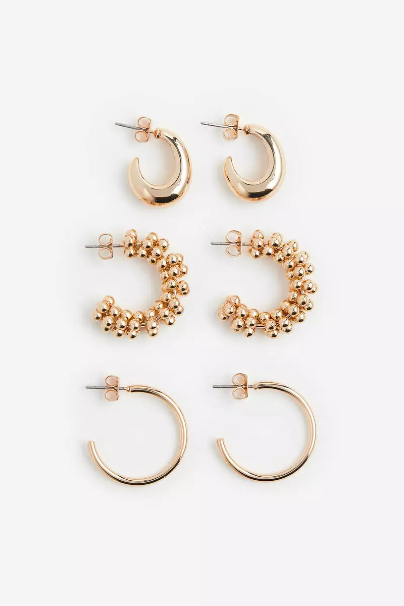 H and shop m gold earrings