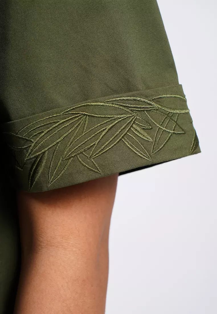 Short Sleeve Embroidered Blouse