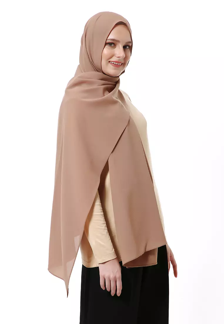 Marit Pashmina Syari Polos Muslimah Wanita Premium High Quality -  Ovaltine