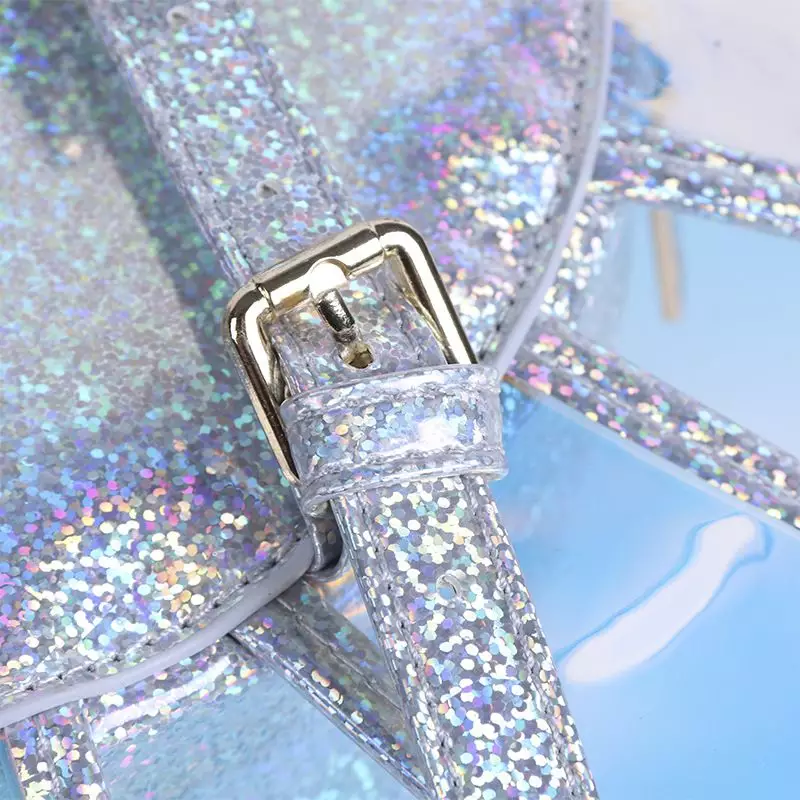 TAS RANSEL BACKPACK ANAK HOLOGRAM FLOWER - Silver