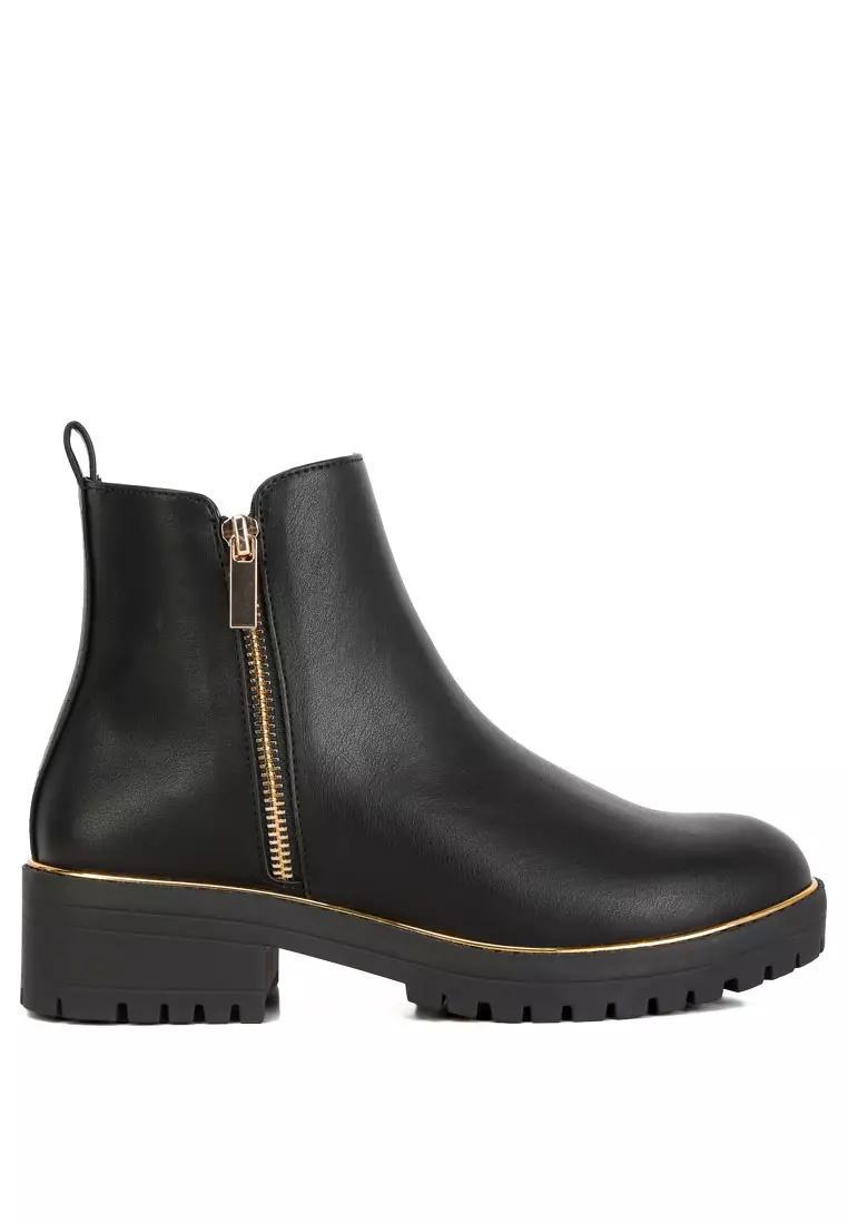 Discount on London Rag  shoes - SKU: Block Heel Boots In Black