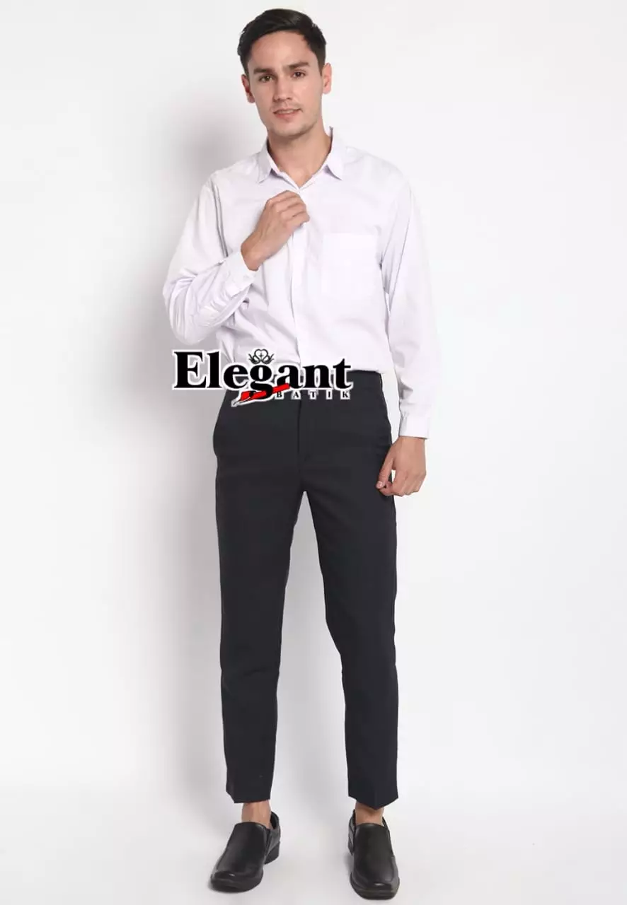 Celana Kain | Celana Kantor Panjang Pria Formal Navy