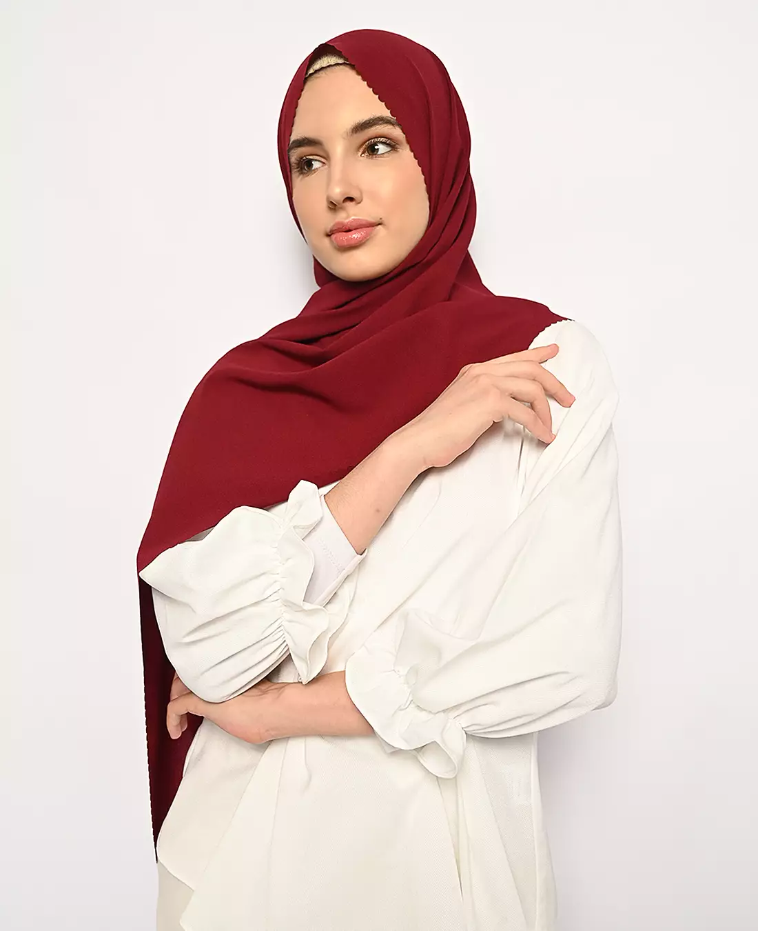 Pasmina Diamond Lasercut Maroon