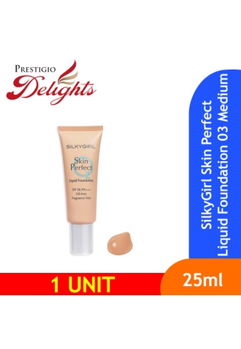 Prestigio Delights SilkyGirl Skin Perfect Liquid Foundation 03 Medium 946C2ES9F83F6AGS_1