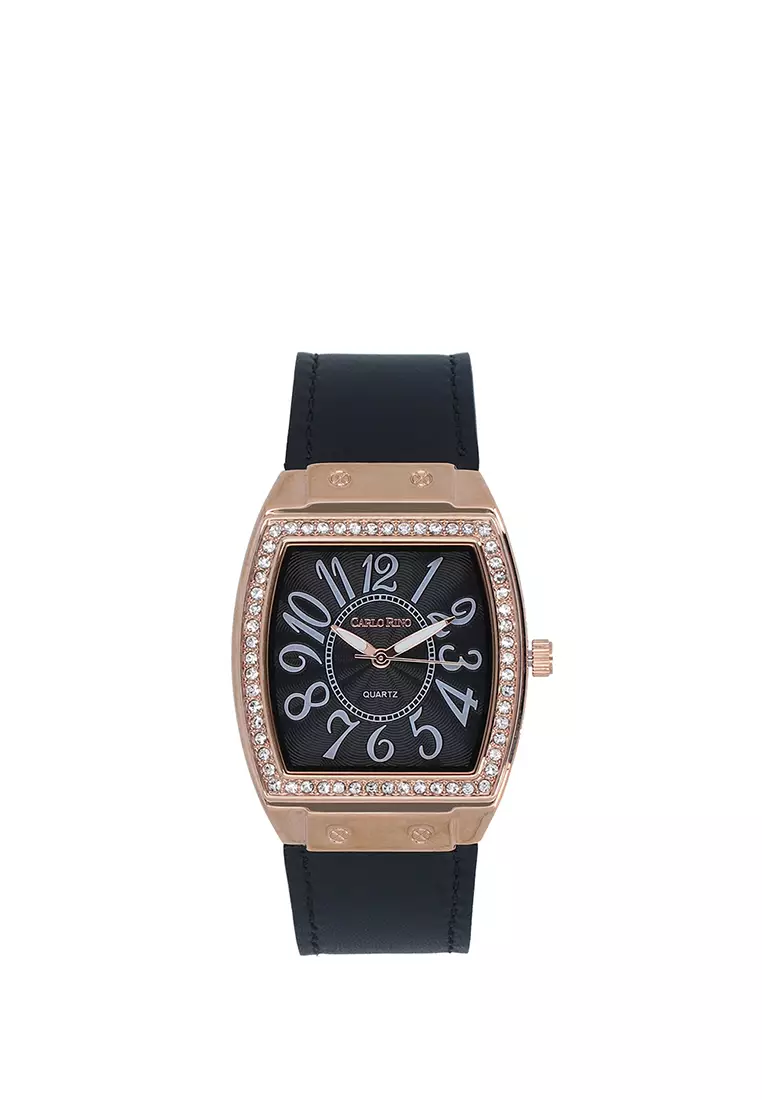 Buy Carlo Rino Black Prisma Axis Timepiece 2026 Online | ZALORA Philippines