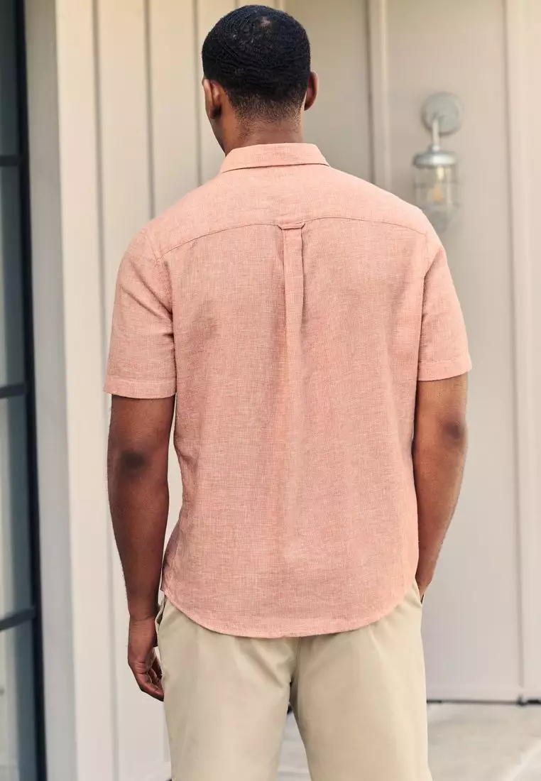 Buy NEXT Linen Blend Short Sleeve Shirt Online | ZALORA Malaysia