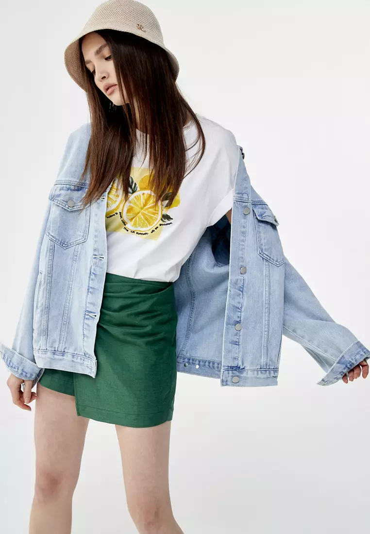 Side Knot Asymmetrical Skorts