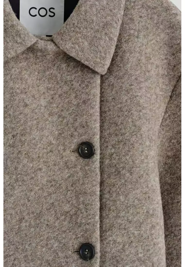 BOILED WOOL-BLEND SHORT JACKET
