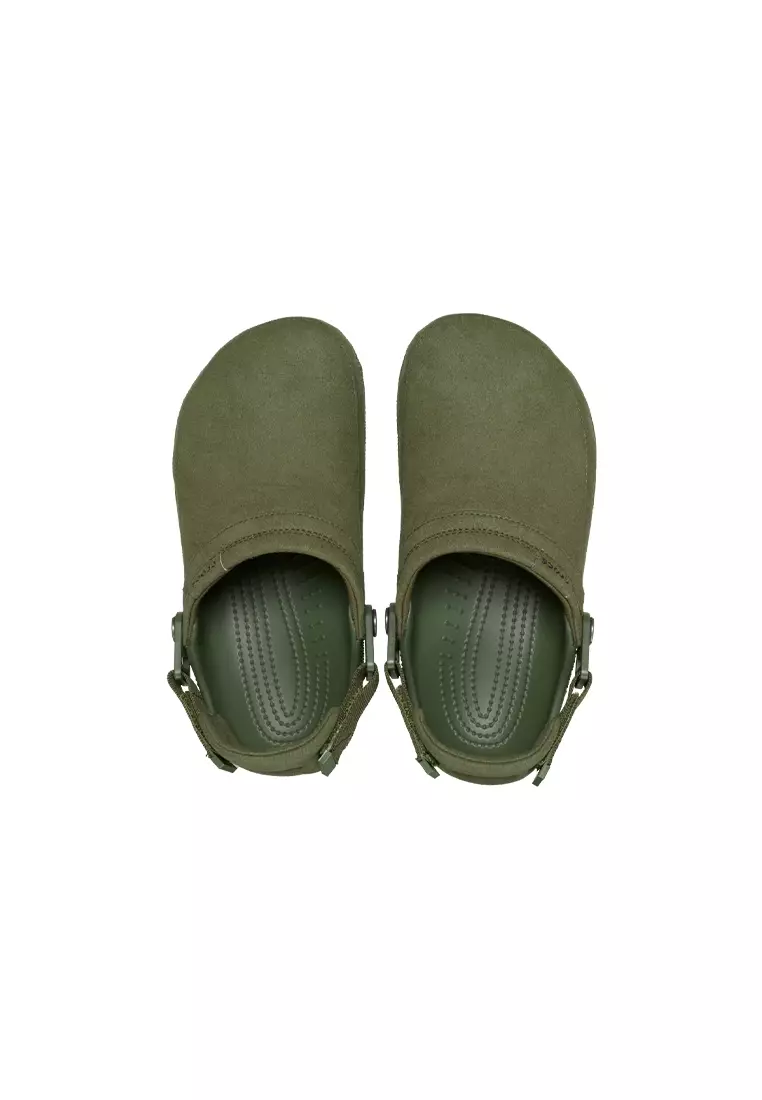 Classic Crafted Vegan Suede Clog in Armygreen