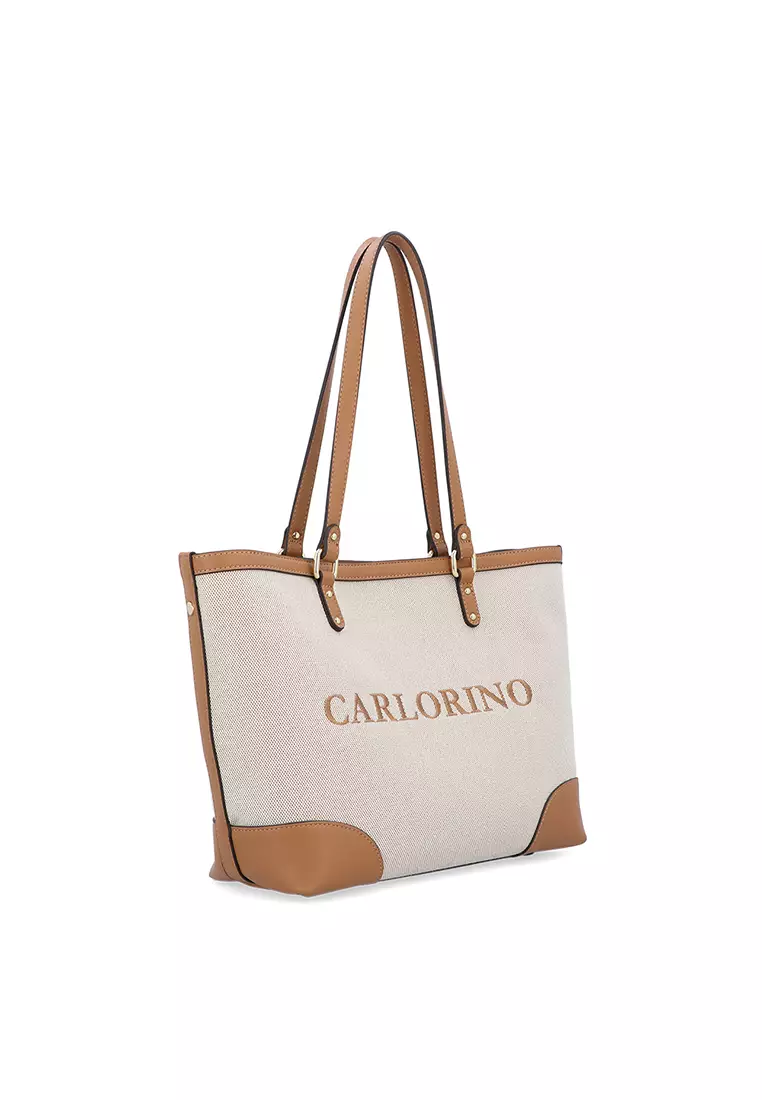 Buy Carlo Rino Dark Beige CR Sandy Tote with Mini Pouch in Dark