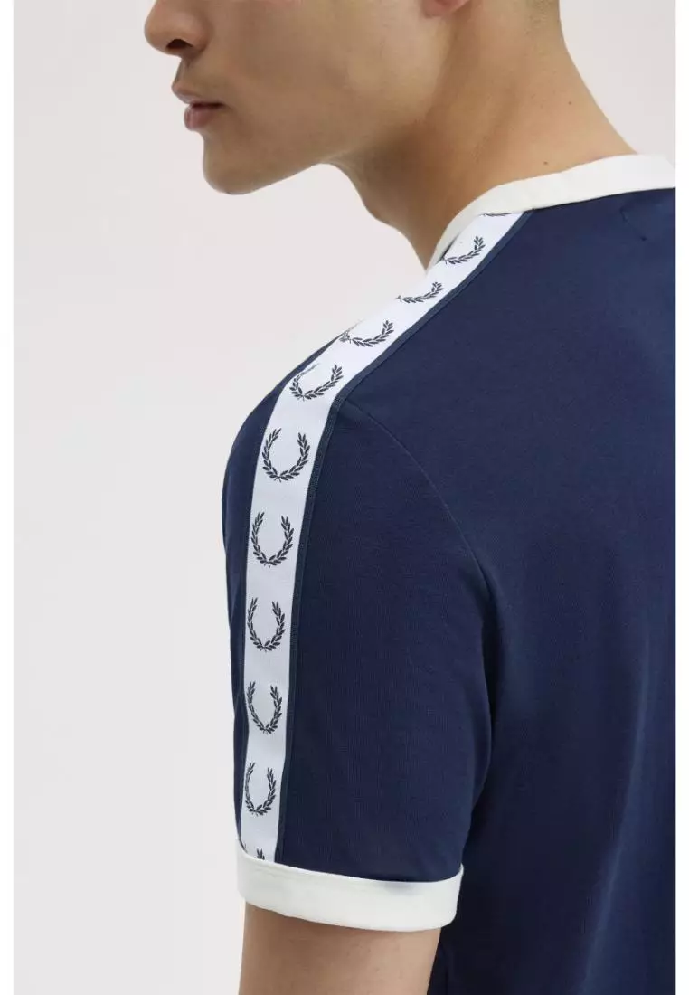 Fred Perry M4620 Taped Ringer T-Shirt (Carbon Blue)