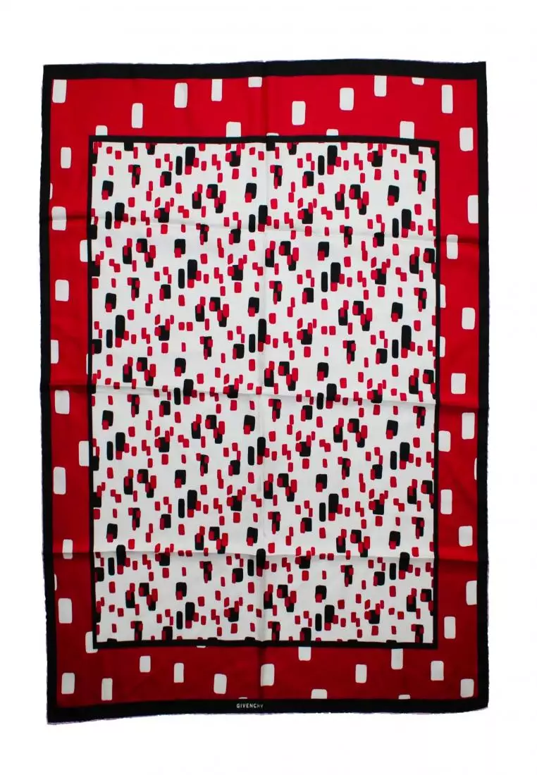 Red and black silk scarf shop