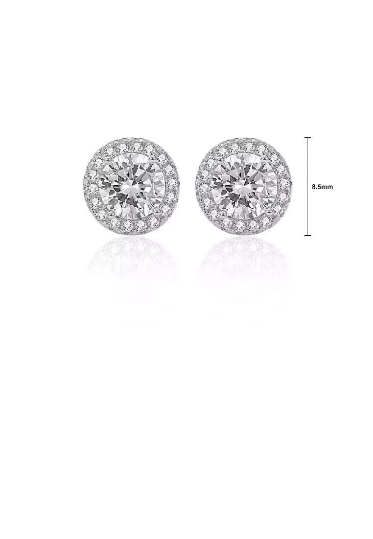 Buy Glamorousky 925 Sterling Silver Simple Brilliant Geometric