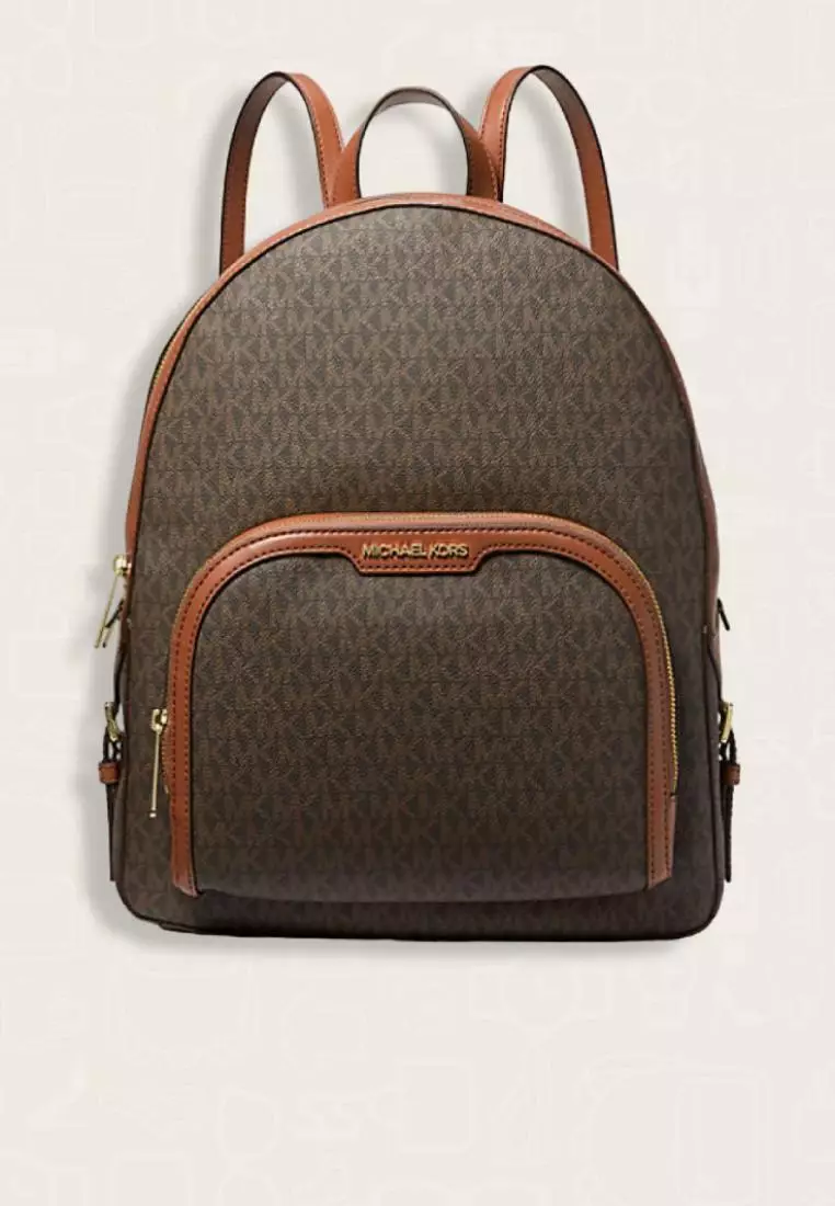 Michael Kors Jaycee Large Logo Backpack Brown