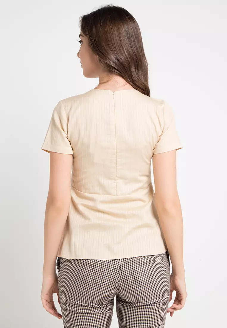 Jeanie Blouse In Light Khaky