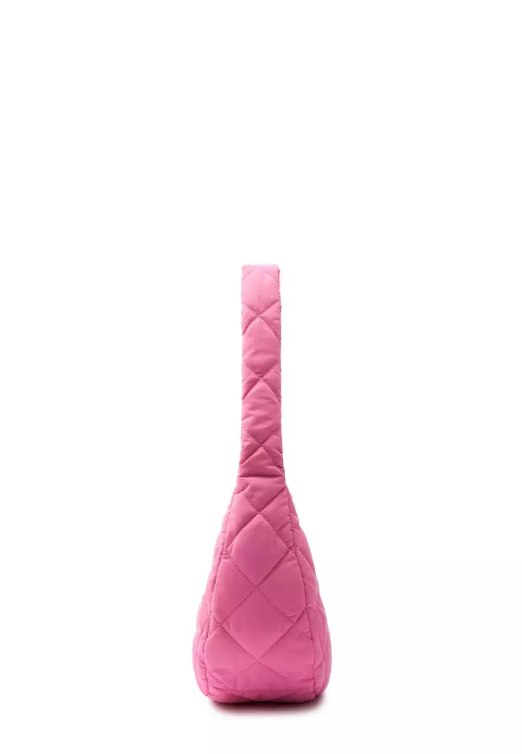 Padding Quilted M-Hobo Bag - Pink