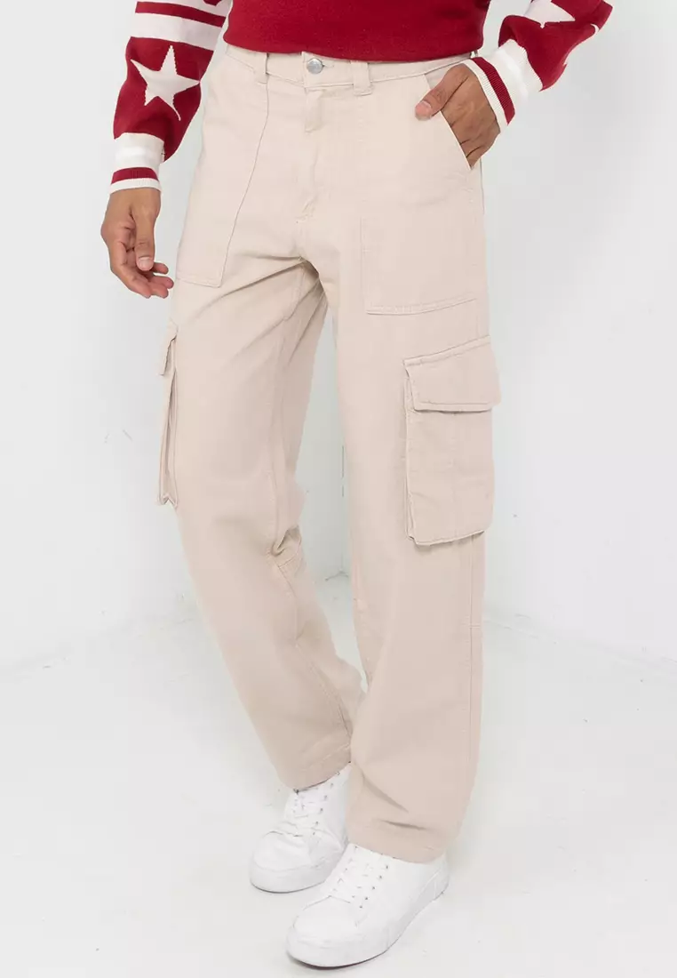 Cargo trousers bershka hot sale