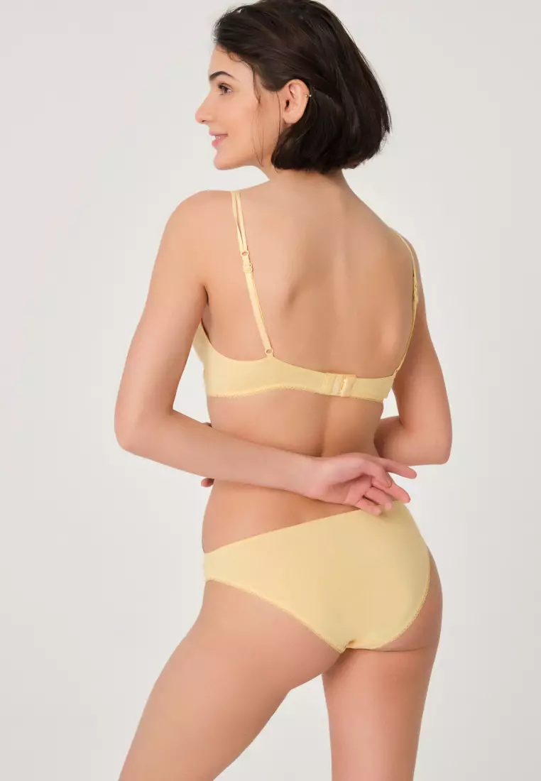 Buy DAGİ Yellow Basic Briefs, Floral, Embroidered, Regular Fit, Underwear  for Women Online
