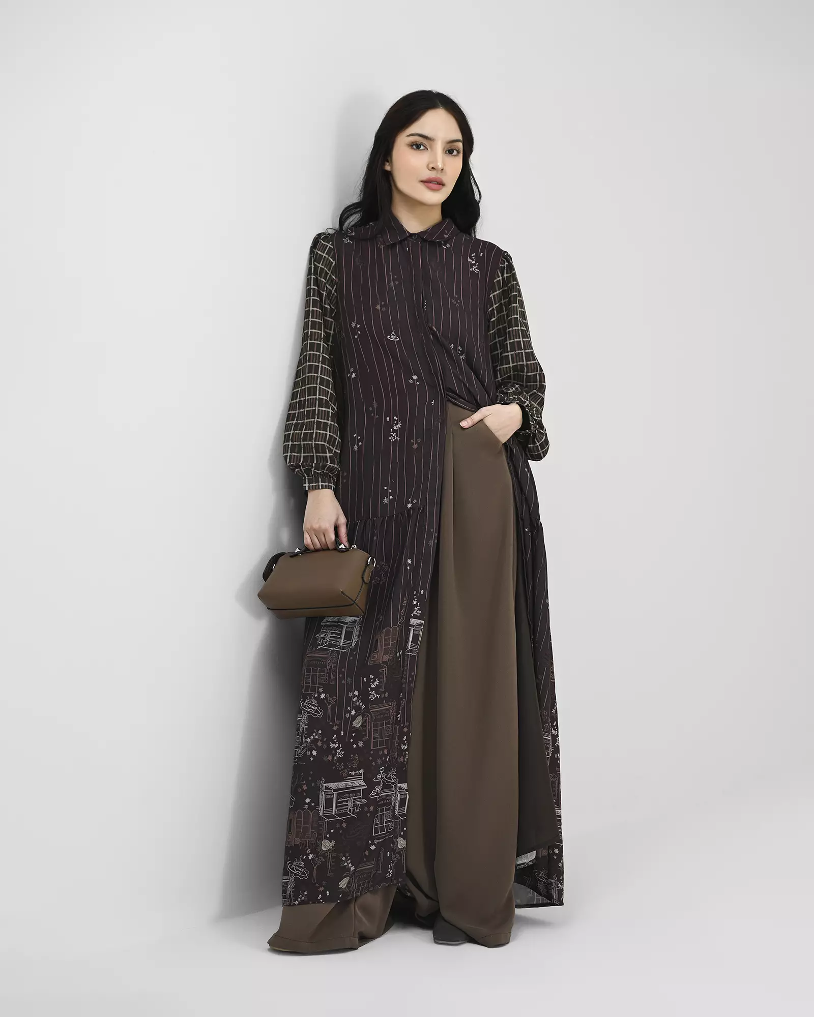 Geulis.id CANDICE DRESS - Brown