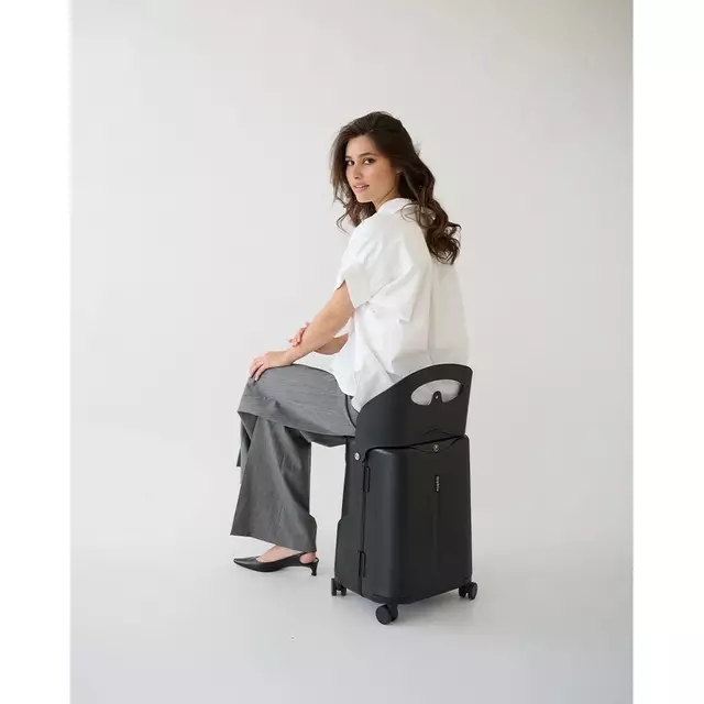 Miamily Check In and Carry On Cabin Luggage TSA 24 - Charcoal Grey - Koper Travelling Anak & Dewasa