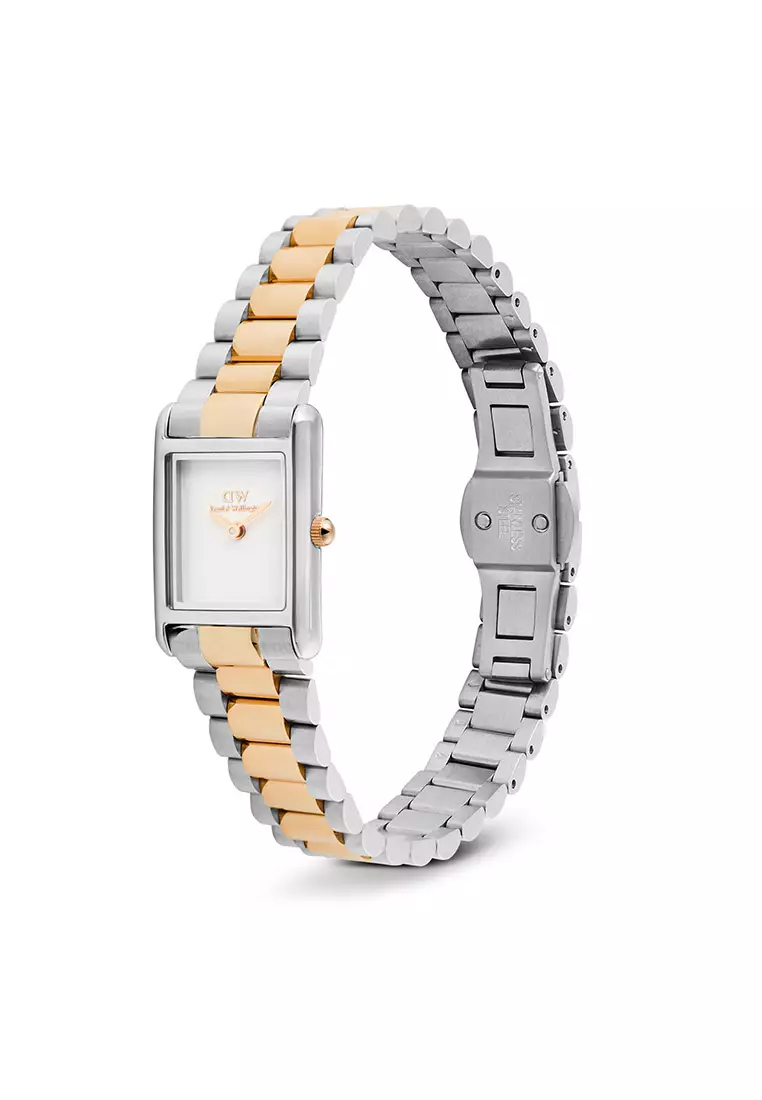 Bound Mini 3-Link White Two Tone Rose Gold - Women Watch stainless steel watch DW Official Authentic Original 女士手錶 不銹鋼手錶 DW 官方 正品