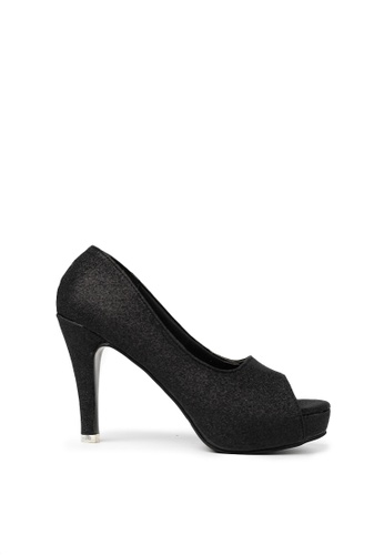 glitter platform heels
