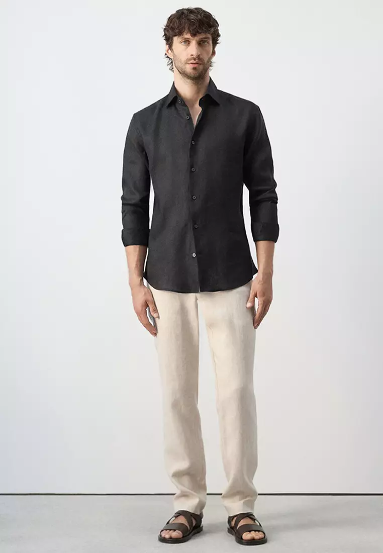 100% Linen Slim-Fit Shirt