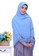 First Hijab blue Kamila Square Hijab In Blue Sea 30081AAE342D26GS_4